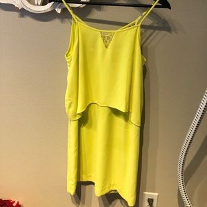 Bar III neon yellow dress